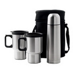 2x Mugs and Vacuum Flask, Thermo Mugs, Beverage Gear