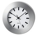 Metal Silver Wall Clock , Executive and Office Gifts